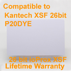Printable Key Card Compatible with Kantech ioProx XSF 26bit P20DYE